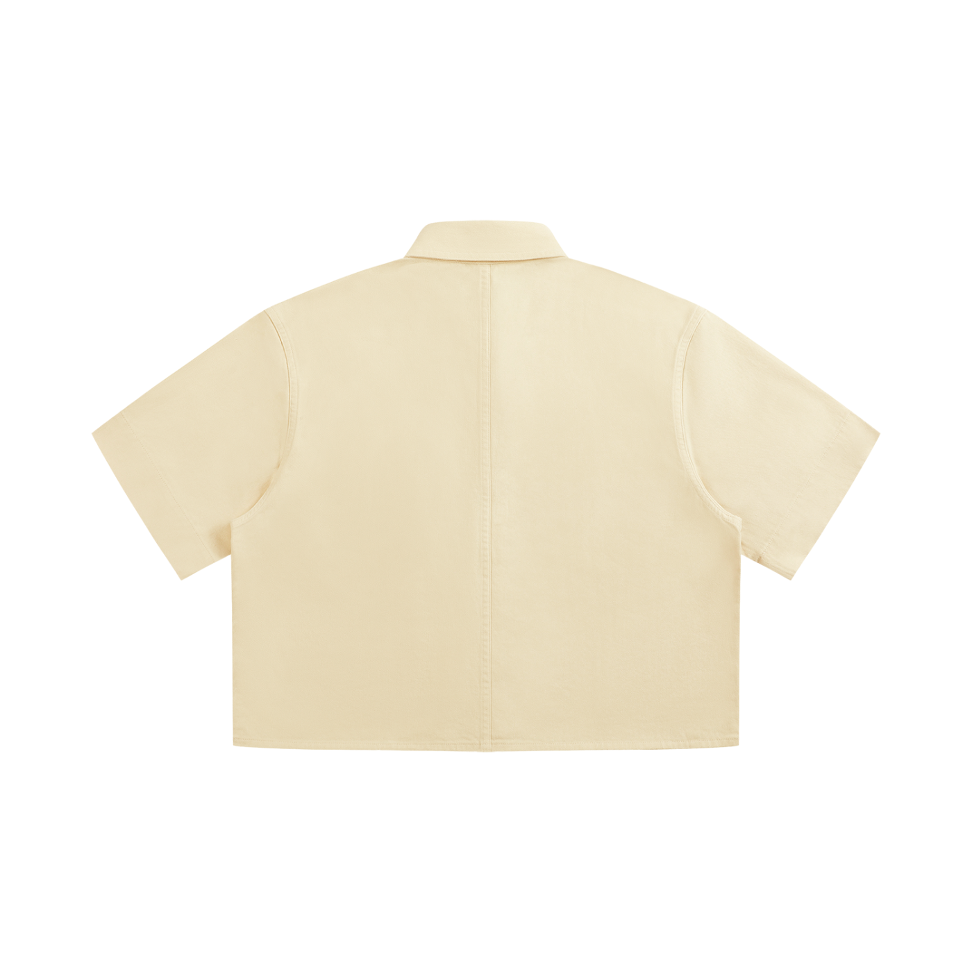 Short Sleeve Cropped Button Down