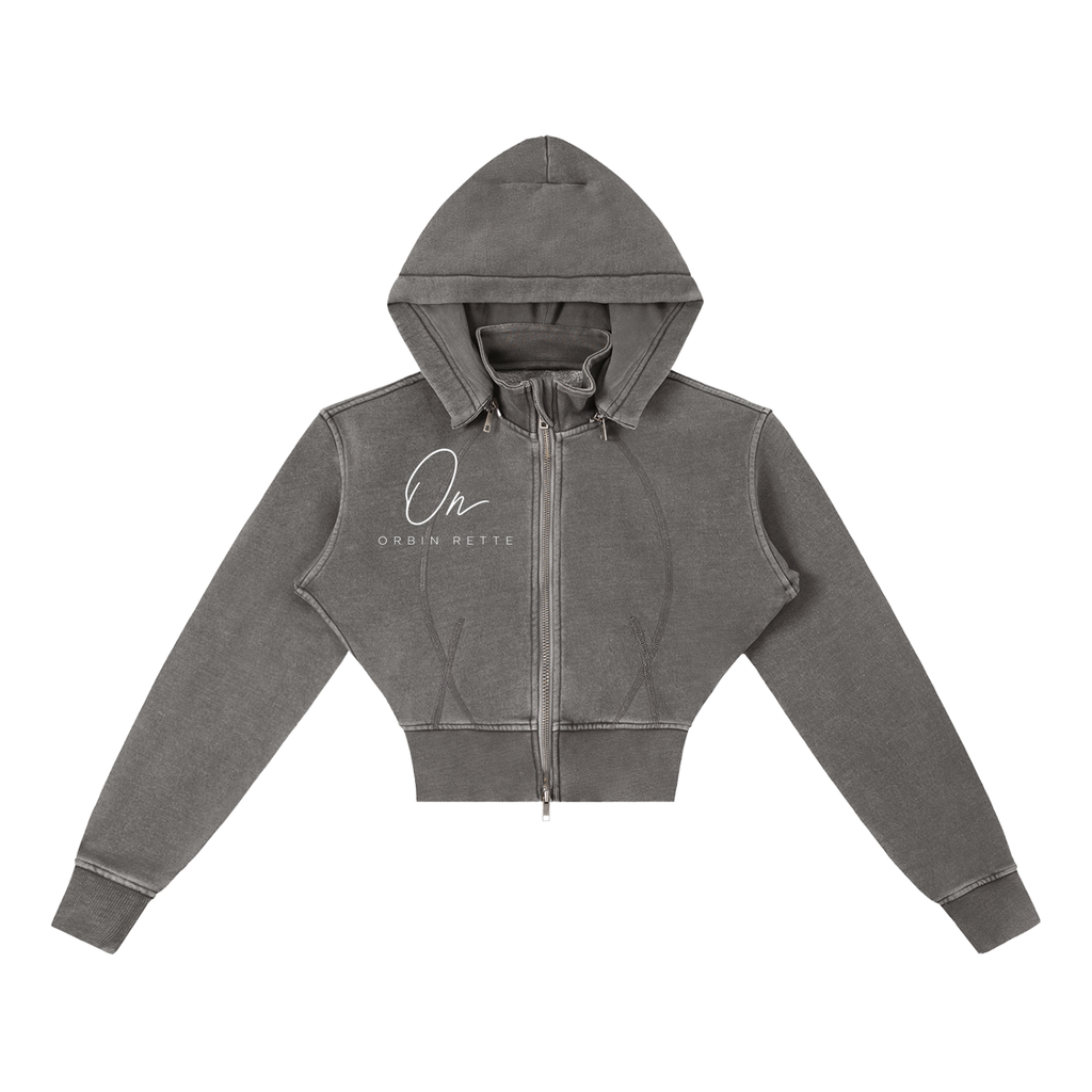 Fleece Cropped Hoodie